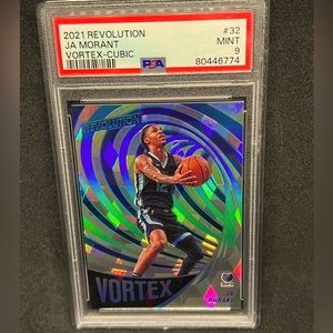 2021 NBA Revolution Ja Morant Vortex Cubic 11/50 Memphis Grizzlies Card PSA 9
